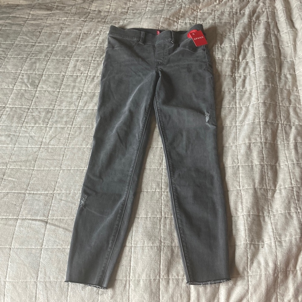 Spanx Distressed Skinny Jean Vintage Grey S
